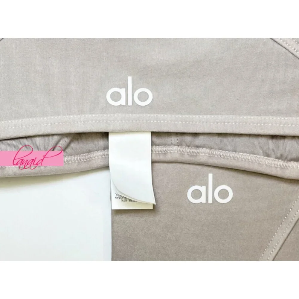 BUNDLE Alo Washed Alosoft Sunray Bra & High-Waist Legging Grey Sky Wash SET XS